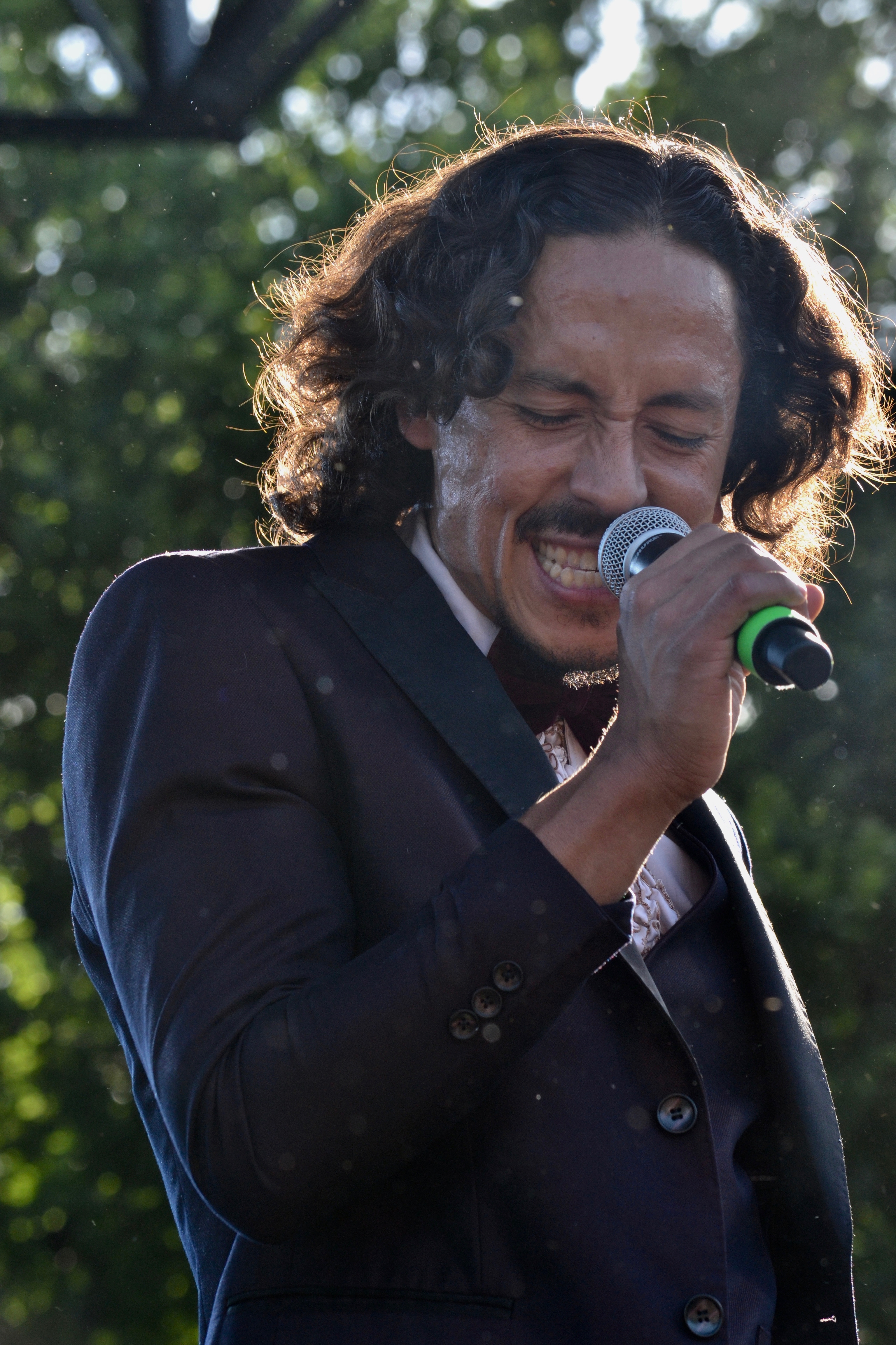 Bardo Martinez of Chicano Batman performs at Fortress Festival in Fort Worth, April 28, 2018.