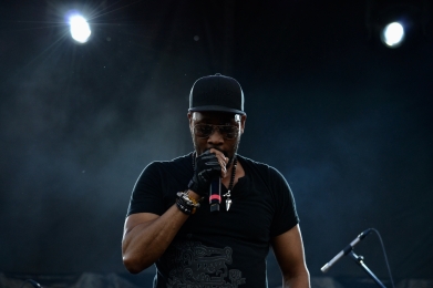 RZA performs with Stone Mecca at Fortress Festival in Fort Worth, April 28, 2018.